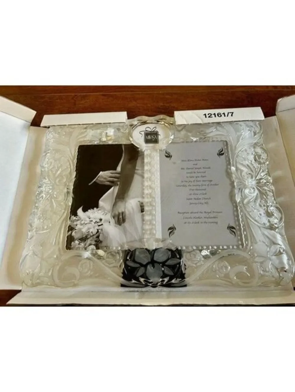 Mikasa Gorham Crystal Wedding Double Picture Frame (Invitation & Wedding Photo)